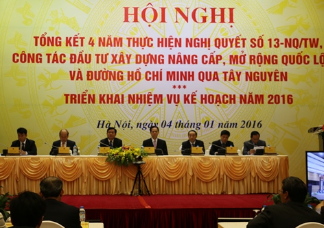 Thủ tướng Nguyễn Tấn Dũng dự và chỉ đạo Hội nghị Bộ GTVT triển khai nhiệm vụ năm 2016